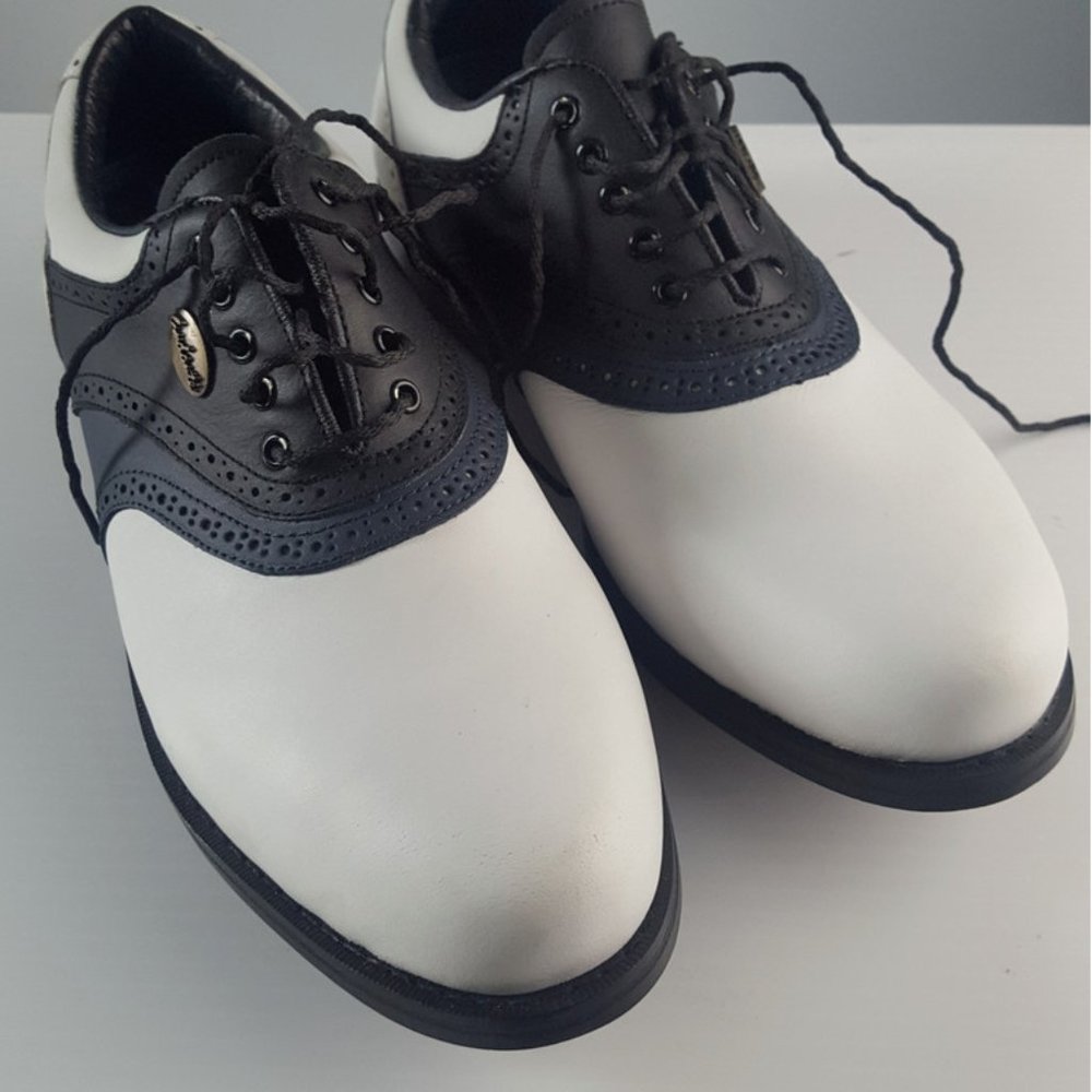 Andante Men Golf Shoes Size US 8 White Black